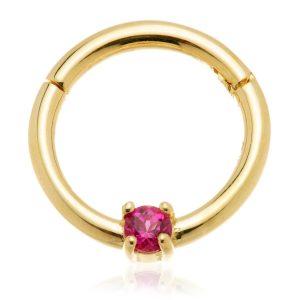 Prong Set Hinge Ring