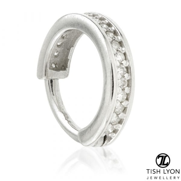 TL - 14ct Gold Diamond Channel Hinge Ring - Image 3