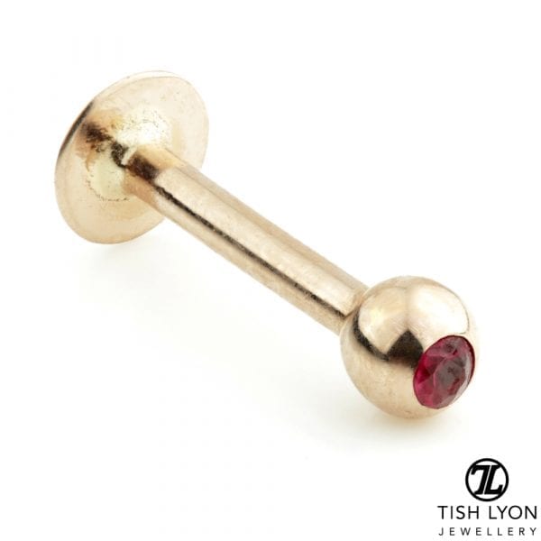 Gold Micro Gem Labret