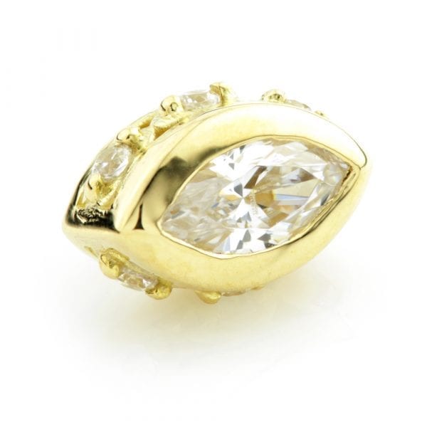 18ct Yellow Gold Marquese Gem Internal Thread Attachment