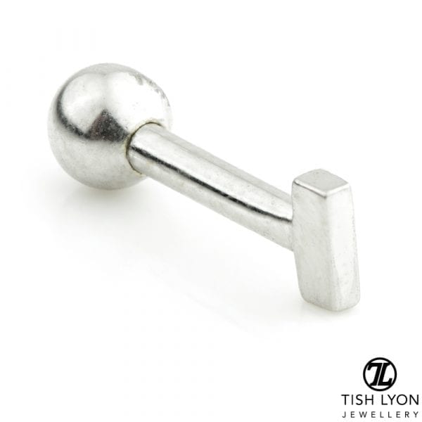 TISH LYON® 14ct White or Yellow Gold Letter 'I' Bar - Image 2