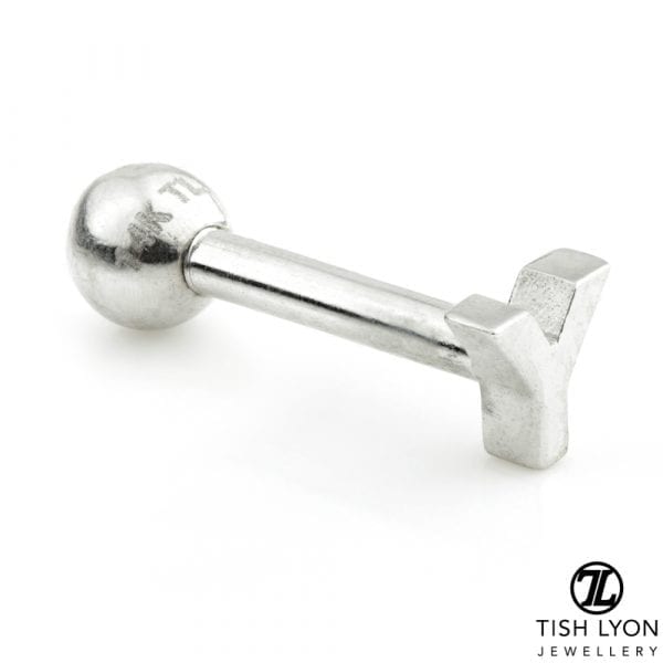 TISH LYON® 14ct White or Yellow Gold Letter 'Y' Bar - Image 2