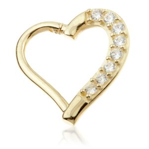 Gem Hinge Top Heart Ring