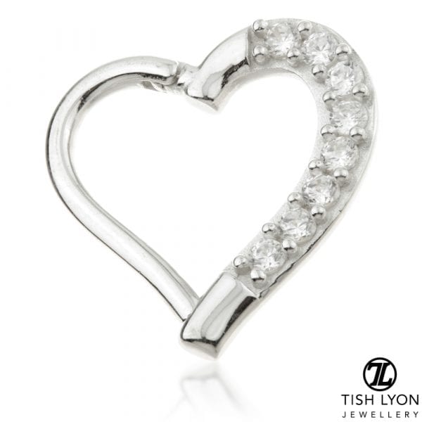 9ct or 14ct Gold Gem Hinge Heart Ring - Image 7