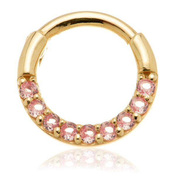 14ct Gold Pavé Pink Sapphire