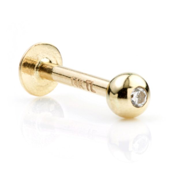 Gold Micro Gem Labret YELLOW