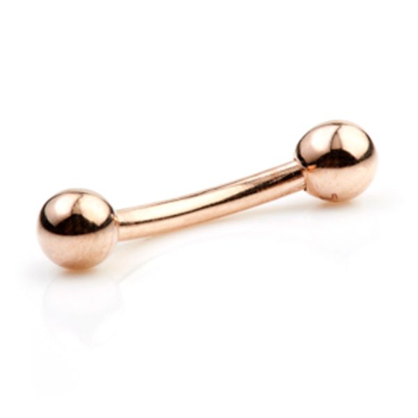 curved rose barbell