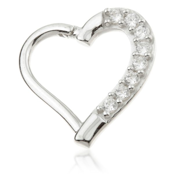 Gold Pave Gem Hinge Heart Ring - Image 4